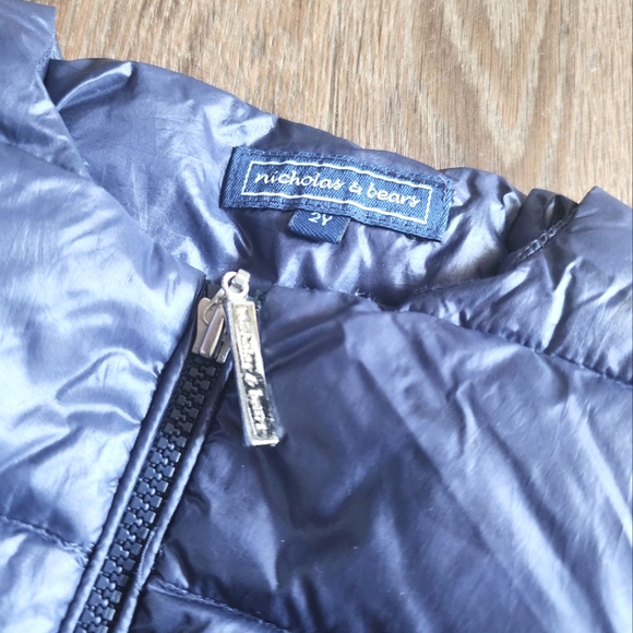 Nicholas & Bear light weight down jacket with flared sleeves and lace detail. 2Y - Picture 3 of 4